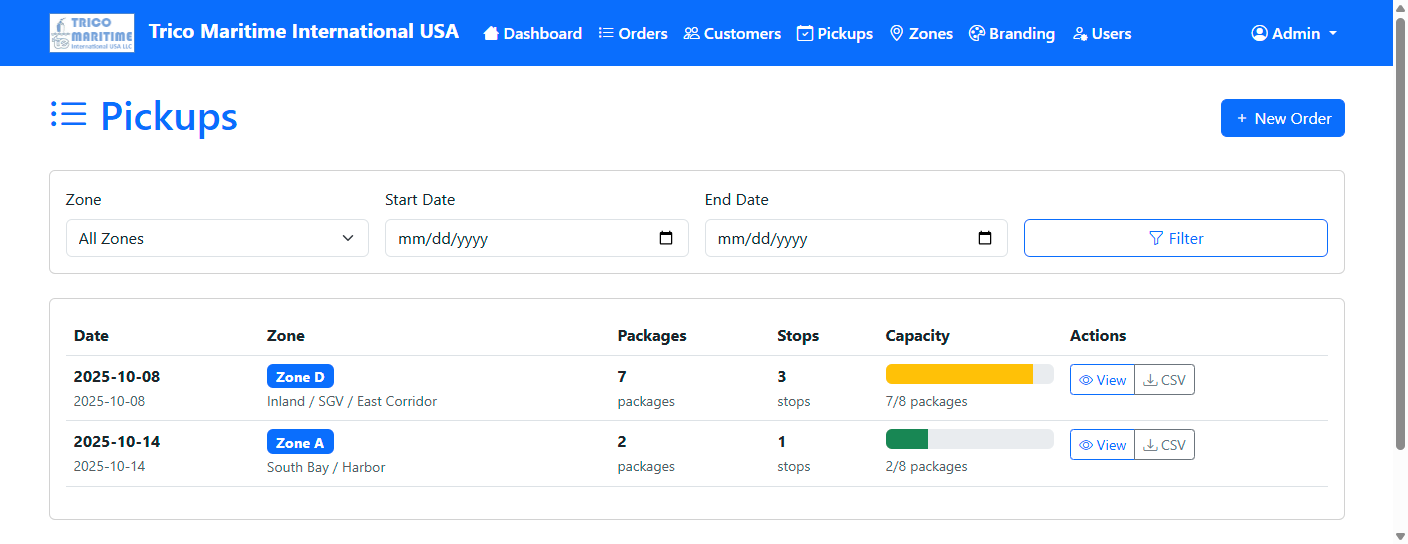 Logistics, Delivery, and Pickup Companies